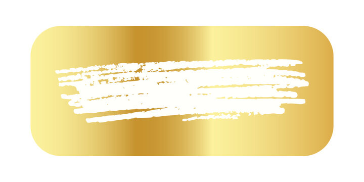 Vector artGolden scratch card surface with scraped texture. Shiny metallic scratchcard, lotto winner, money prize or sale coupon template isolated on white background.