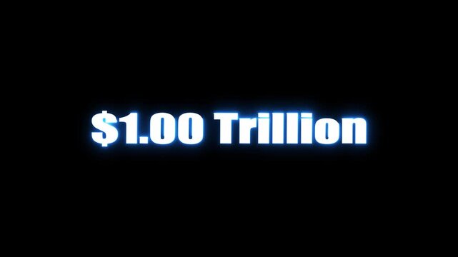$1 Trillion Digital Text Animation &ndash; Finance & Business Motion Graphics