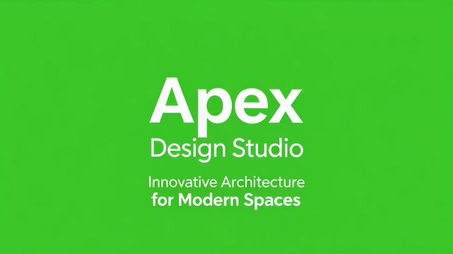 Branding Logo for Apex Design Studio Featuring Green Gradient and Modern Typography.