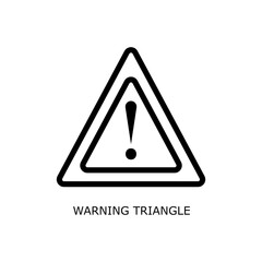 Warning Triangle Workplace Safety and Environmental Protection Outline