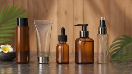 コスメボトル　モックアップ　サンプルイメージ