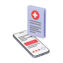 Smartphone with Digital Health Record and Telemedicine Concept