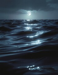 Dark midnight water ripples abstract background