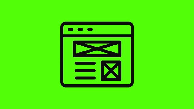 Webpage Interface Icon: A sleek, modern icon of a webpage interface. This icon represents an user interface with a clear and concise design, ideal for digital projects and applications. 