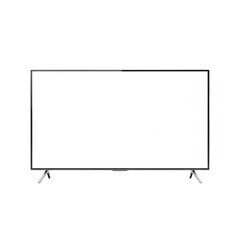 Obraz premium A simple line drawing of a television set on a stand isolated on transparent background