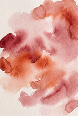 Fototapeta premium Red Orange and Pink Watercolor Background Abstract Art