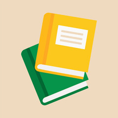 stack of books education school knowledge flat color vector illustration template design