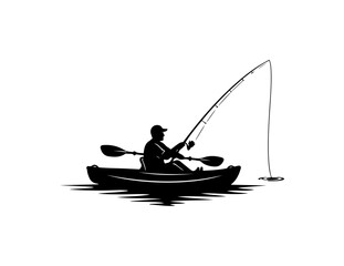 Silhouette of Kayak Fisherman