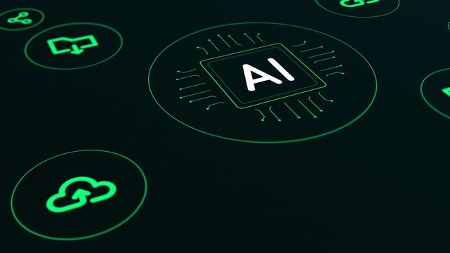 Detailed view of a software development interface featuring artificial intelligence modules and programming elements.