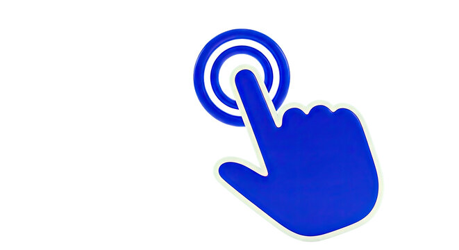 Blue Cursor Icon Touching Concentric Circles
