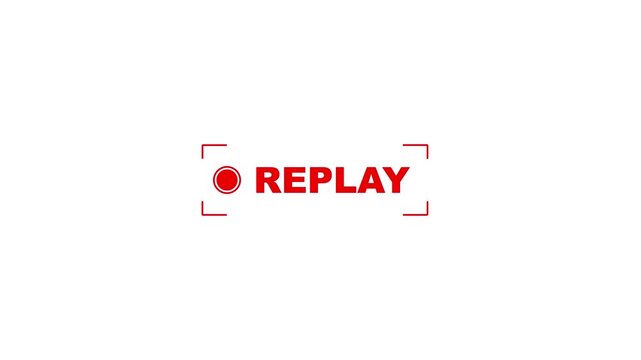 Red color reply simple animation in transparent background in 4K animation with alpha channel.