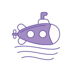 Underwater Craft icon clean and modern vector illustration © CraftHub
