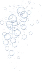 Air bubbles in water. Fizzy drink texture with transparency
