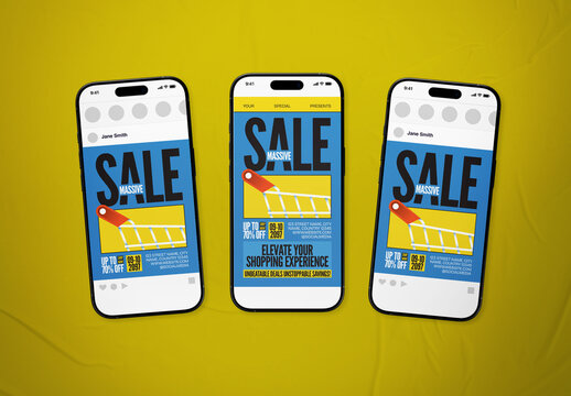 Blue & Yellow Great Sale Social Media