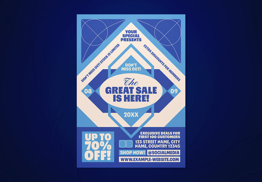Blue Great Sale Flyer