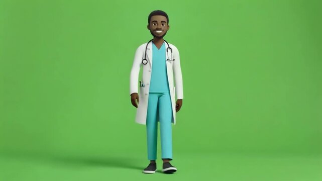 Confident doctor standing with arms crossed in white lab coat
