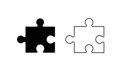 Black and white puzzle pieces, jigsaw puzzle, puzzle game, puzzle pieces, jigsaw, Vector