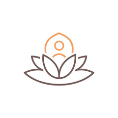 Modern Yoga Logo Design  Wellness, Meditation & Spiritual Brand Identity Vector