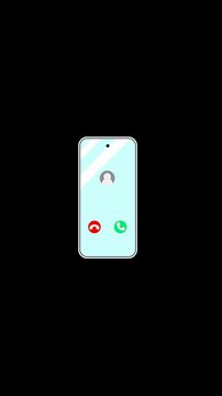 Vertical Mobile Phone **Calling Icon** Vibrating Overlay for Contact Reels 4K