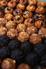 Assorted bread displayed in Bakery pastry shop