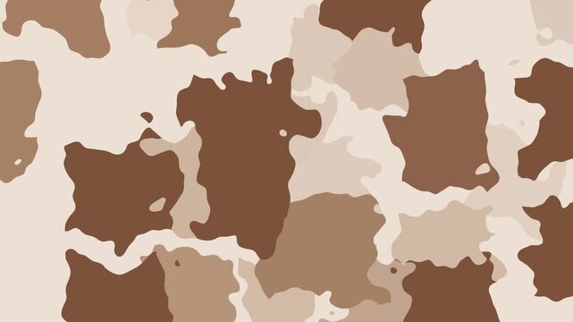 Brown and beige camouflage pattern background texture