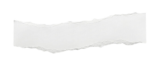 Naklejka premium A horizontal strip of white paper with rough, torn edges, creating a textured border isolated on a transparent background, ideal for overlays or design elements.