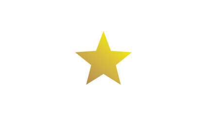 Obraz premium Minimalist Gold Star Icon for Rating System and Achievement Reward Achievement White Background