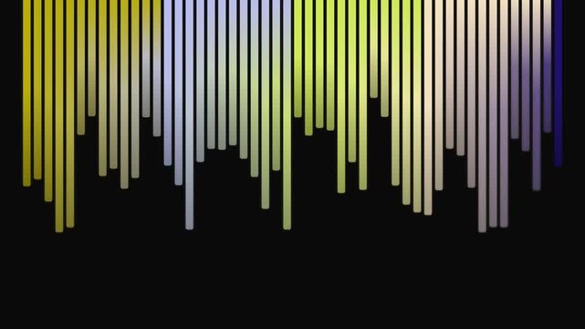 Colorful Sound Wave Animation on Black.