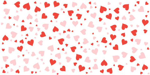 Red love heart shape abstract seamless trendy pattern for happy valentines day
