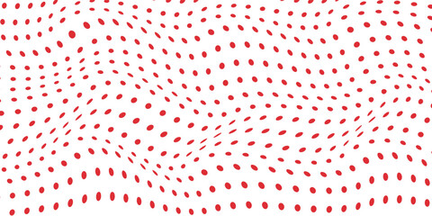 abstract red dot grid wave pattern design.