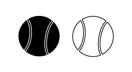 Fototapeta premium Black and white tennis ball with white background isolated vector illustration Vector