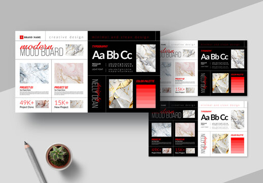 Creative Mood Board Template Layout