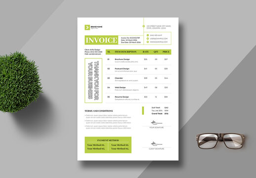 Invoice Template Design Layout