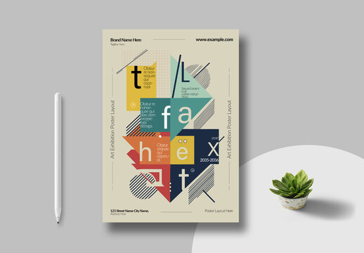 Modern Art Exhibition Poster Layout