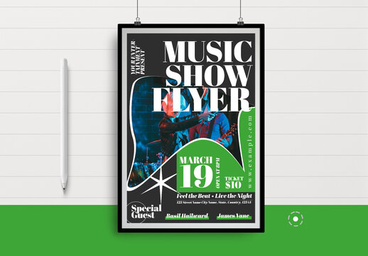 Modern Music Show Concert Flyer Design Template