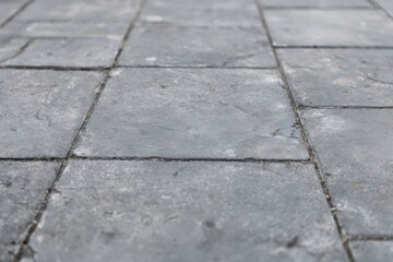 Obraz premium Sleek Light Gray Slate Texture with Stacked Tile Design for Modern Backgrounds