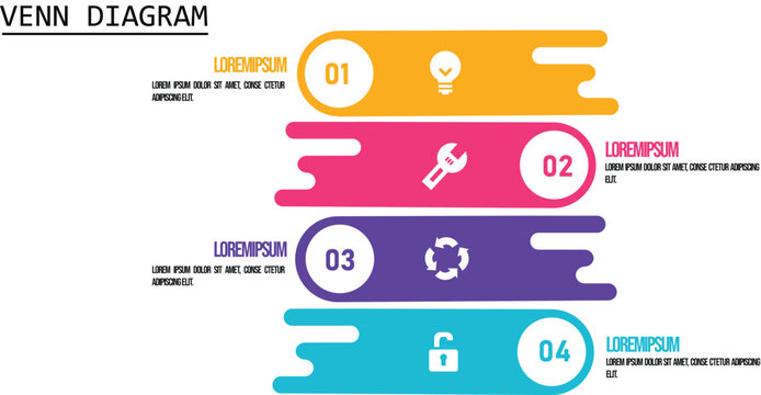 Venn diagram infographic template