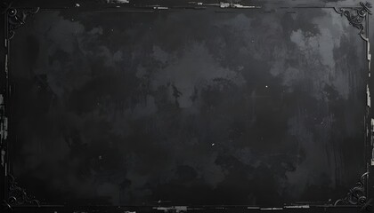 Elegant Black Vintage Chalkboard Background with Distressed Grunge Texture and Industrial Charcoal Paint Design Aesthetic