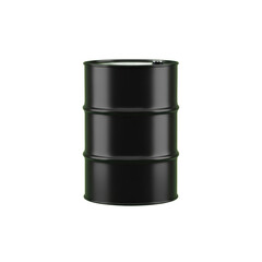 Shiny Black Industrial Metal Oil Barrel Drum