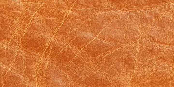 Abstract closeup of orange leather surface featuring natural grain warm earthy tones and detailed texture create a versatile background.