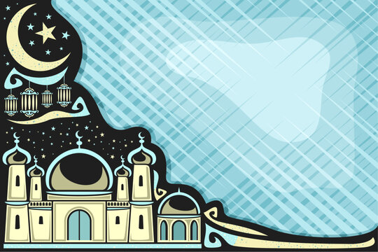 Vector greeting card for Muslim Holidays
