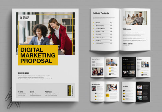 Professional Digital Marketing Proposal Presentation Template