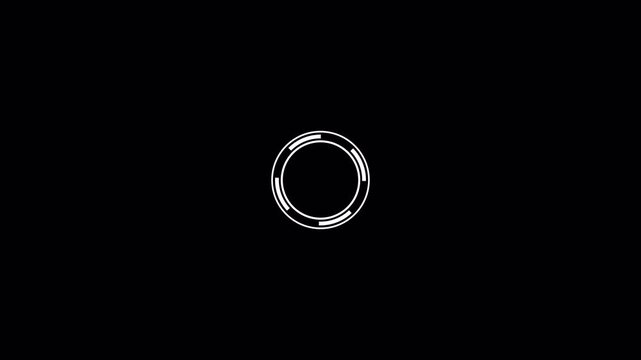 Loading Animation Circle With 4 Line Stroke White Loop Transparent Backgrounds