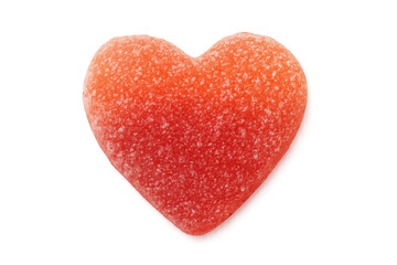 Obraz premium Red heart shaped gummy candy with sugar coating