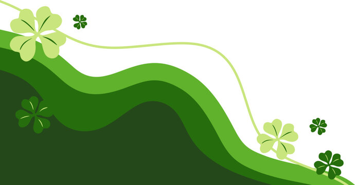 Green Clover Waves Corner