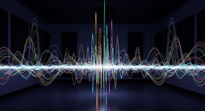 Abstract sound wave visualization illustration