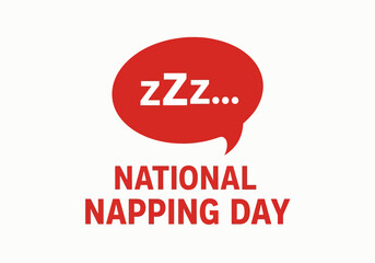 National napping day graphic with zzz speech bubble