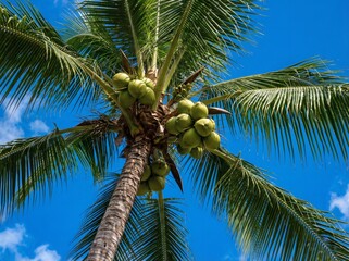 Fototapeta premium Coconuts on Palm