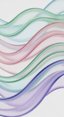 Obraz premium Abstract Swirling Waves of Pastel Colors.