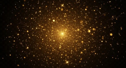 Abstract golden starburst effect background